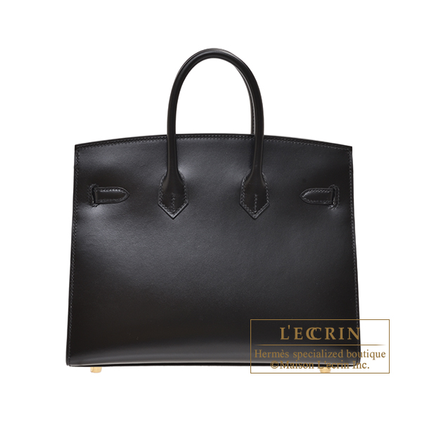 Hermes Birkin Sellier bag 25 Black Box calf leather Gold hardware