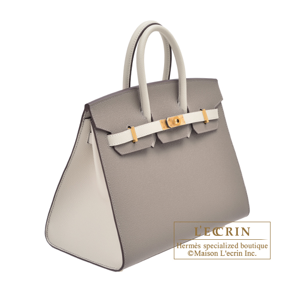 Vip special order Hermes birkin sellier 25cm Craie/Gris asphalt