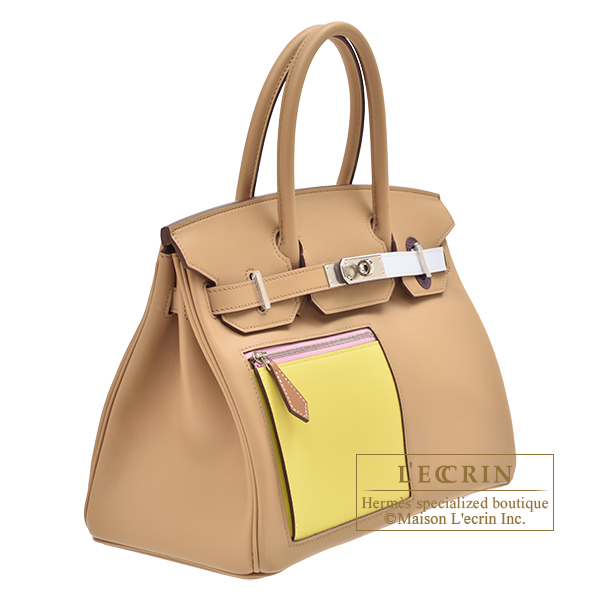 Brand New In Box Hermes Kelly 25 Colormatic Nata/Chai Swift Satchel Bag