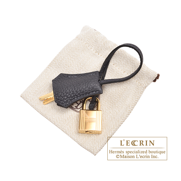 Hermes Birkin Handbag Caban Togo with Gold Hardware 25