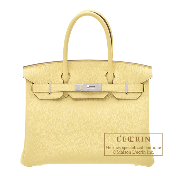 NEW HERMES JAUNE POUSSIN YELLOW KELLY 25 BAG EPSOM PHW HANDBAG TOTE PURSE  BIRKIN