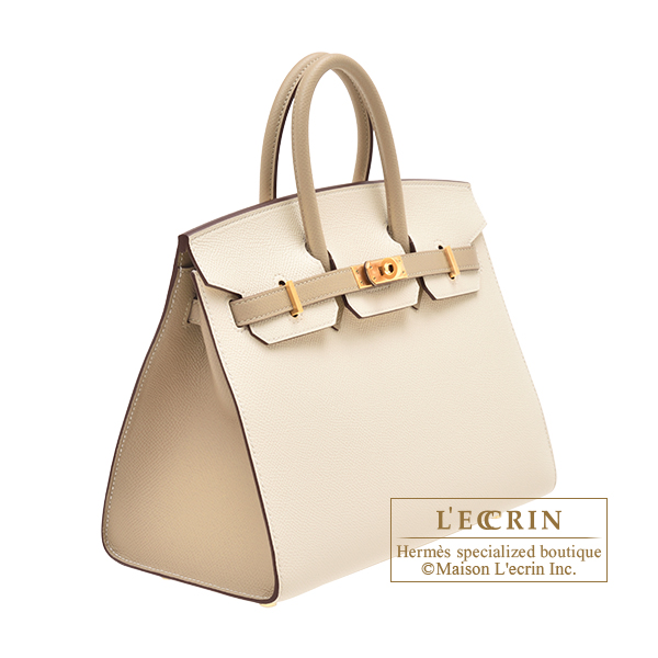 Hermes Personal Birkin Sellier bag 25 Nata/ Trench Epsom leather Matt gold  hardware