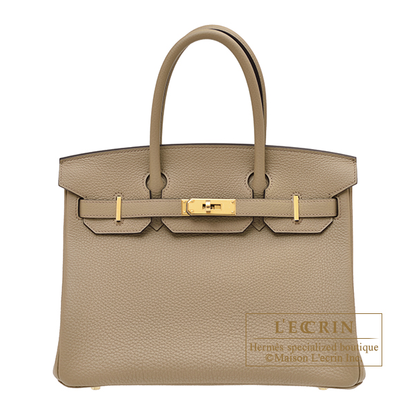Hermes　Birkin bag 30　Beige marfa　Togo leather　Gold hardware