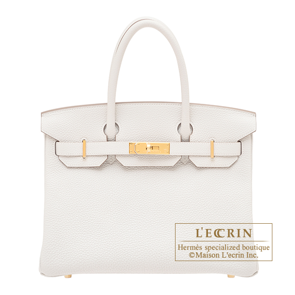 Hermes　Birkin bag 30　Gris pale　Togo leather　Gold hardware