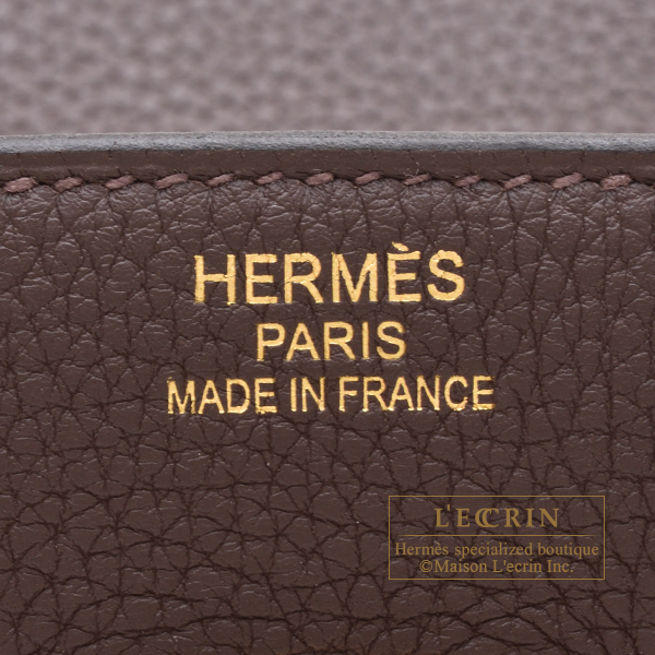 Hermes Birkin bag 35 Ebene Togo leather Gold hardware