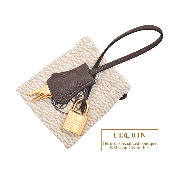 Hermes Birkin bag 35 Ebene Togo leather Gold hardware