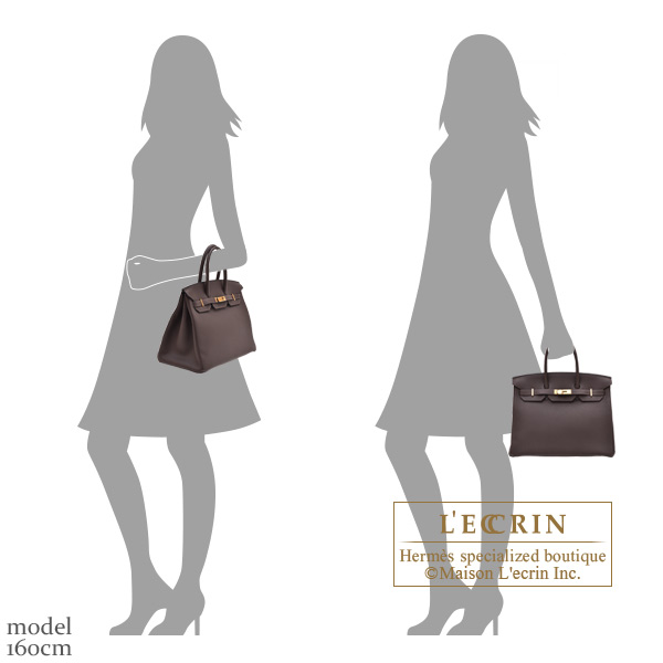 Hermes Birkin bag 35 Ebene Togo leather Gold hardware