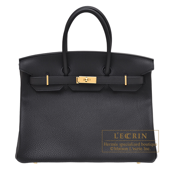 Hermes　Birkin bag 35　Black　Togo leather　Gold hardware