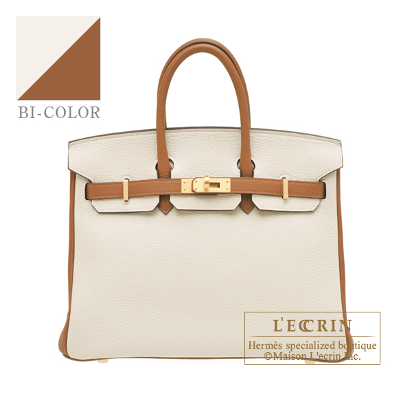 Hermes　Personal Birkin bag 25　Craie/　Gold　Togo leather　Matt gold hardware