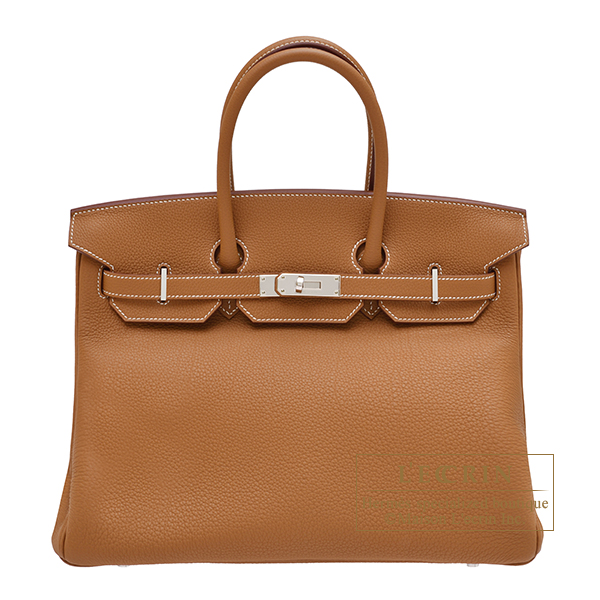 Hermes　Birkin bag 35　Gold　Togo leather　Silver hardware
