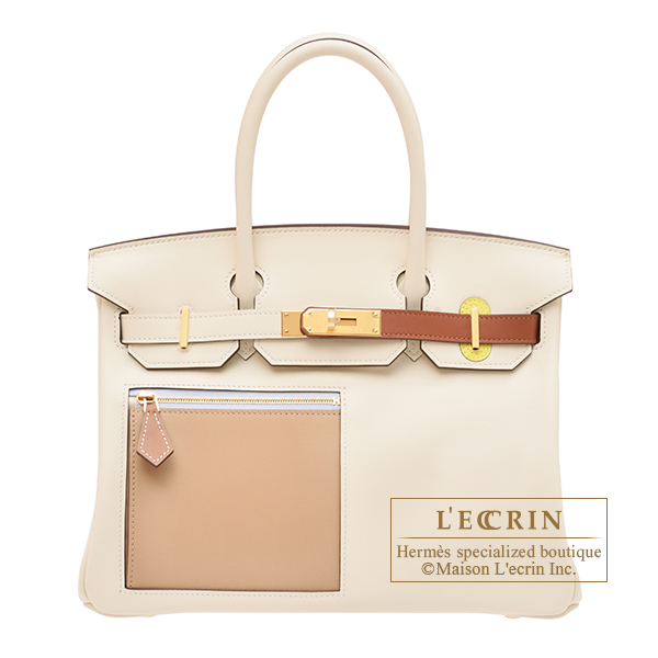 Hermes　Birkin Colormatic bag 30　Nata/Cuivre/Lime/Mauve sylvestre/Blue brume　Swift leather　Gold hardware