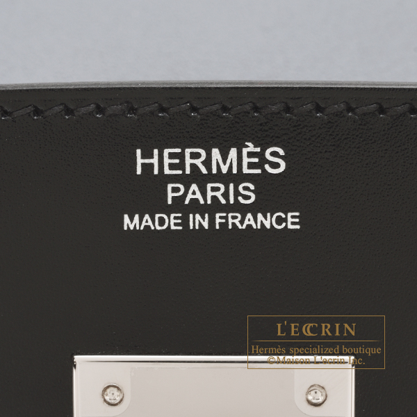Hermes Birkin bag 30 Black Tadelakt leather Silver hardware