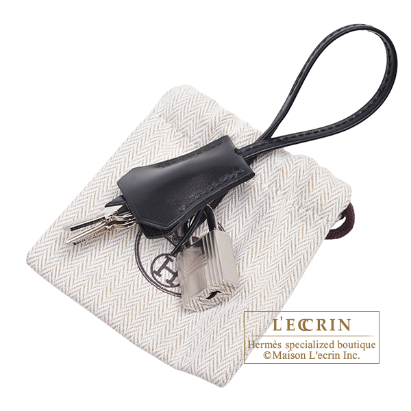 Hermes Birkin bag 30 Black Tadelakt leather Silver hardware