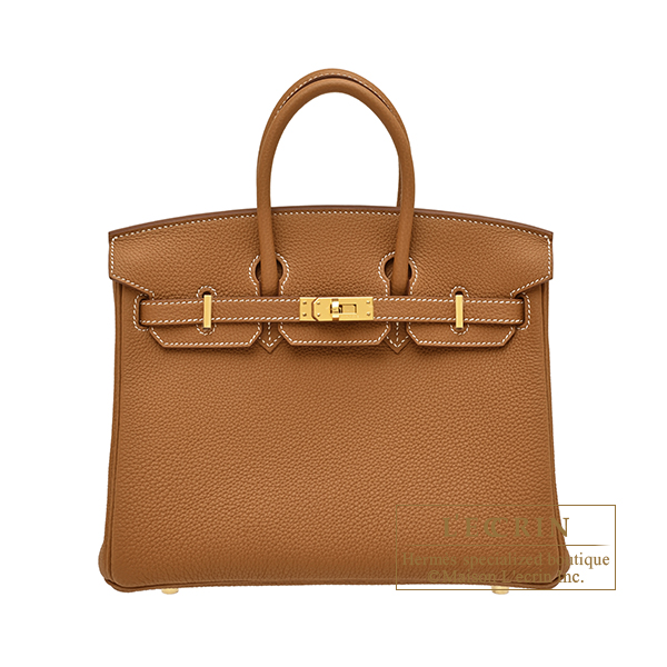 Hermes　Birkin bag 25　Gold　Togo leather　Gold hardware