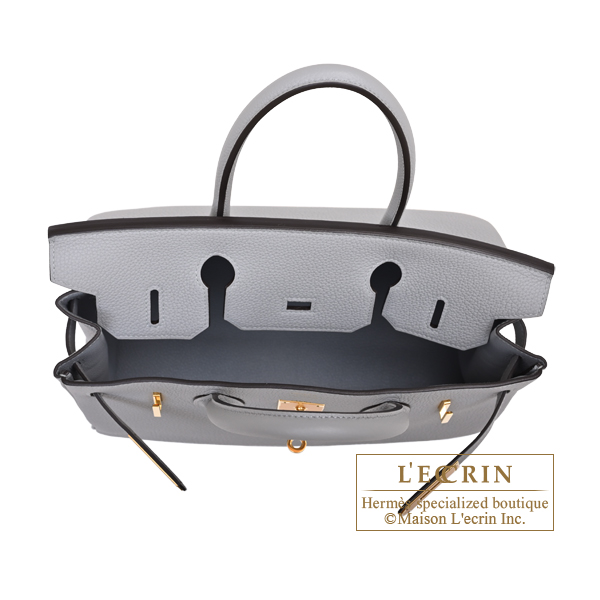 Hermes Birkin bag 30 Blue glacier Togo leather Gold hardware