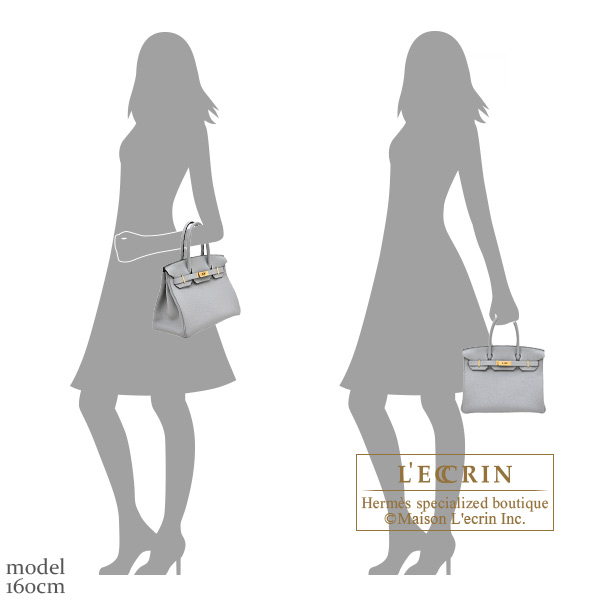 Hermes Birkin bag 30 Blue glacier Togo leather Gold hardware