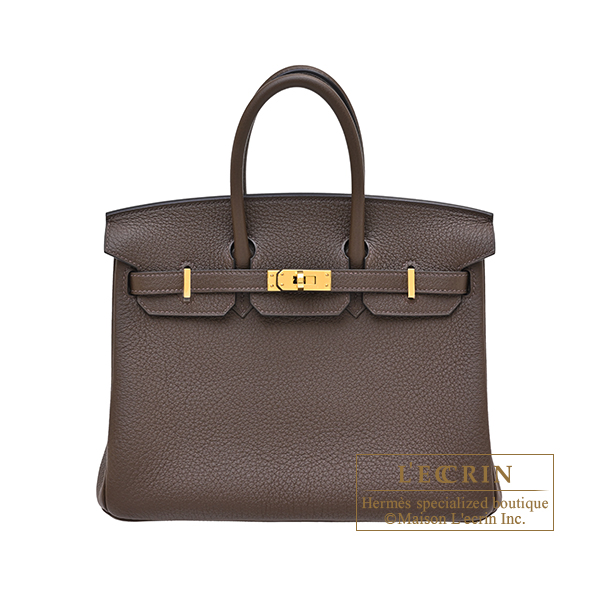 Hermes Birkin bag 25 Ecorce Togo leather Gold hardware
