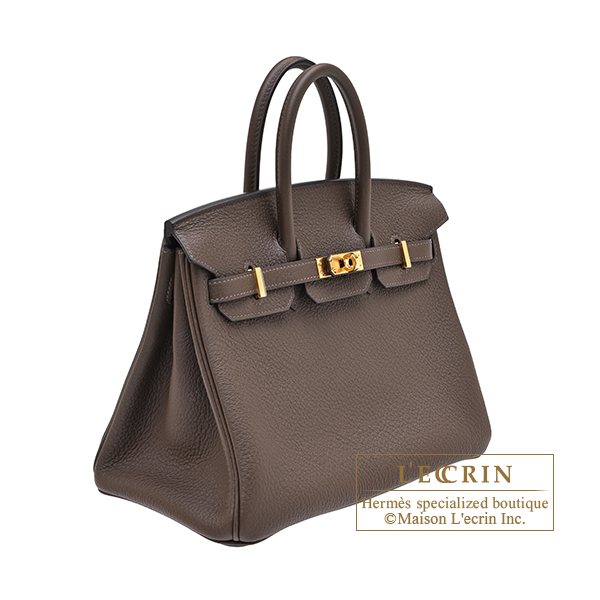 Hermes Birkin bag 25 Ecorce Togo leather Gold hardware