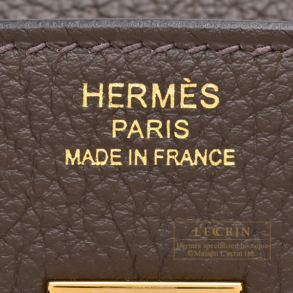Hermes Birkin bag 25 Ecorce Togo leather Gold hardware