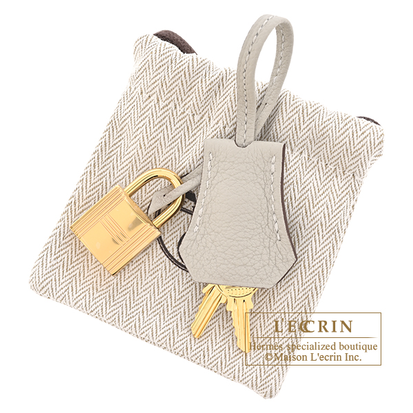 Hermes Personal Birkin bag 25 Gris meyer/ Pearl grey Togo leather Gold hardware