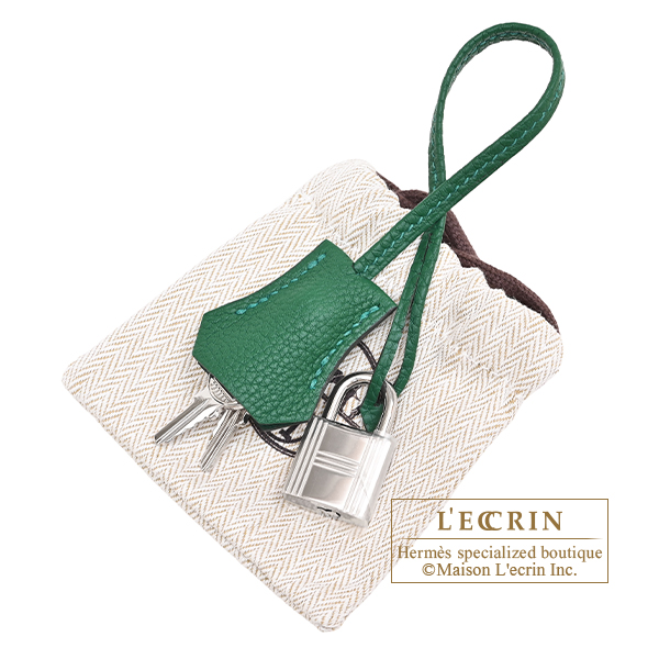 Hermes Birkin bag 30 Vert moyen Togo leather Silver hardware