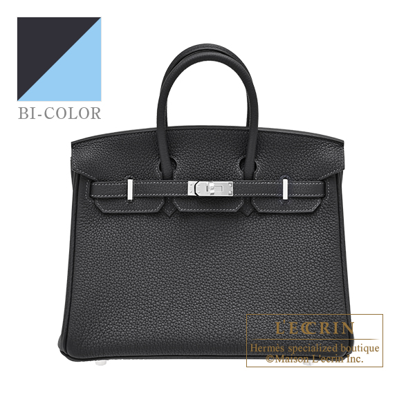 Hermes　Birkin Verso bag 25　Caban/　Celeste　Togo leather　Silver hardware