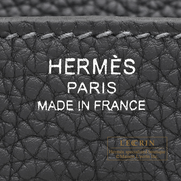 Hermes Birkin Verso bag 25 Caban/ Celeste Togo leather Silver hardware