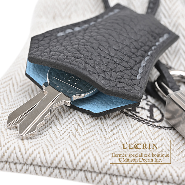 Hermes Birkin Verso bag 25 Caban/ Celeste Togo leather Silver hardware