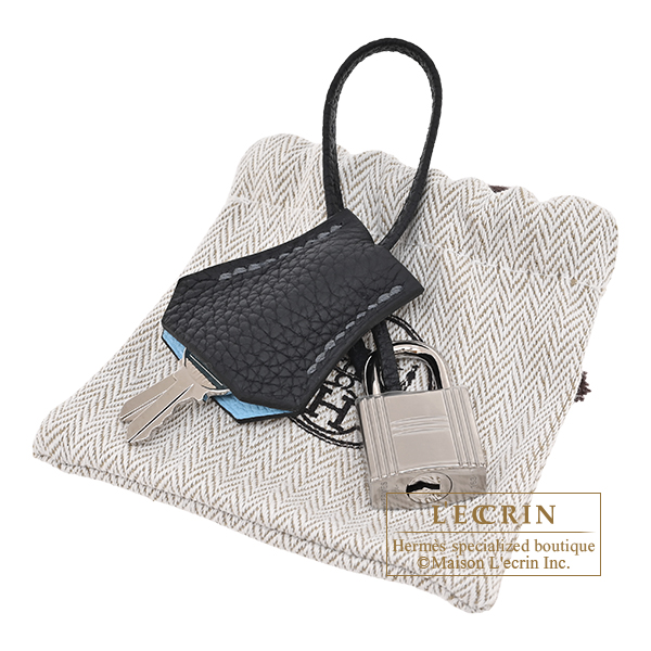 Hermes Birkin Verso bag 25 Caban/ Celeste Togo leather Silver hardware