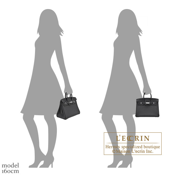 Hermes Birkin Verso bag 25 Caban/ Celeste Togo leather Silver hardware