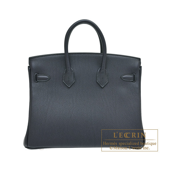 Hermes Birkin Verso bag 25 Blue indigo/Blue navy Togo leather Silver hardware