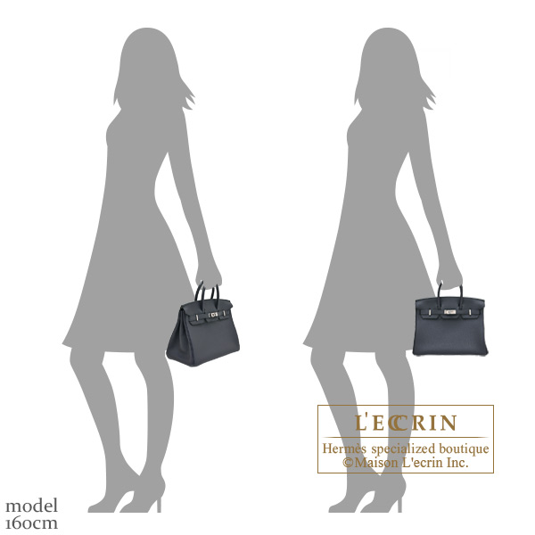 Hermes Birkin Verso bag 25 Blue indigo/Blue navy Togo leather Silver hardware