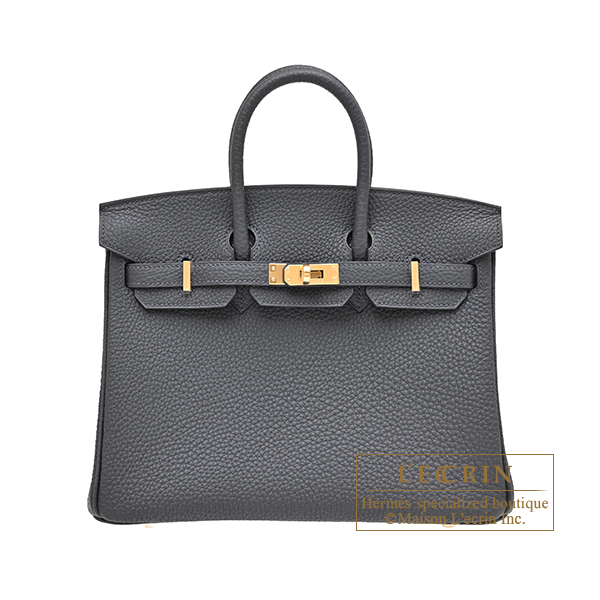 Hermes　Birkin bag 25　Gris misty　Togo leather　Gold hardware