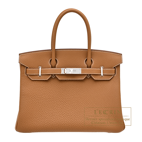 Hermes　Birkin bag 30　Gold　Togo leather　Silver hardware