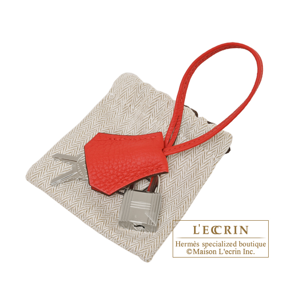 Hermes Birkin bag 30 Rouge coeur Togo leather Silver hardware