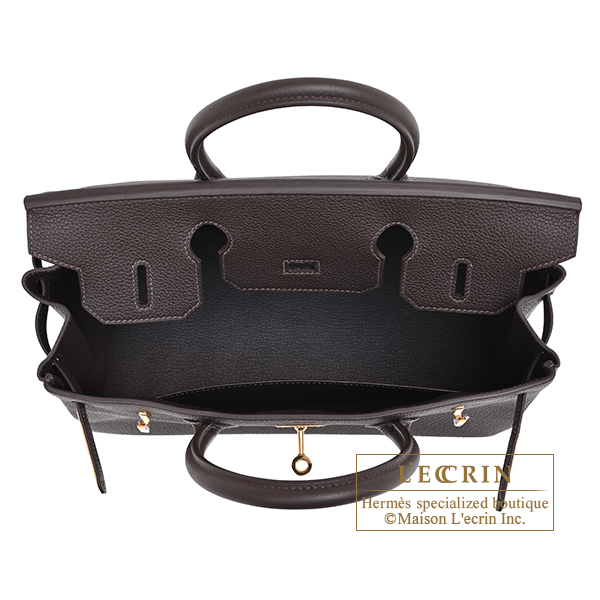 Hermes Birkin bag 30 Bai brun Togo leather Gold hardware