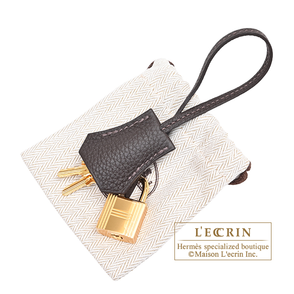 Hermes Birkin bag 30 Bai brun Togo leather Gold hardware
