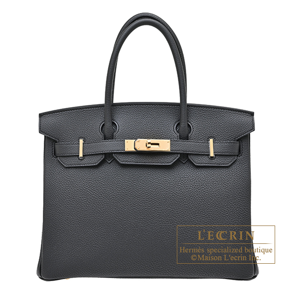 Hermes　Birkin bag 30　Plomb　Togo leather　Champagne gold hardware