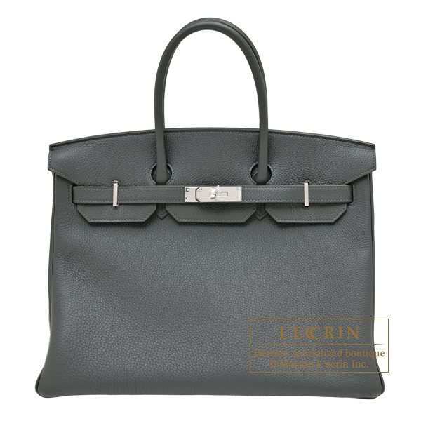 Hermes　Birkin bag 35　Vert mangrove　Togo leather　Silver hardware