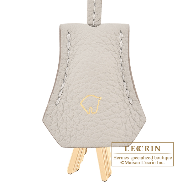 Hermes Personal Birkin bag 25 Craie/Pearl grey Togo leather Champagne gold hardware