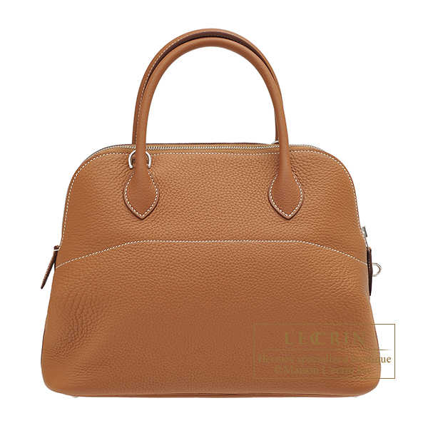 Hermes Bolide bag 31 Gold Clemence leather Silver hardware