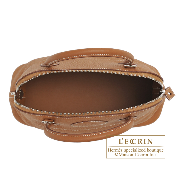 Hermes Bolide bag 31 Gold Clemence leather Silver hardware