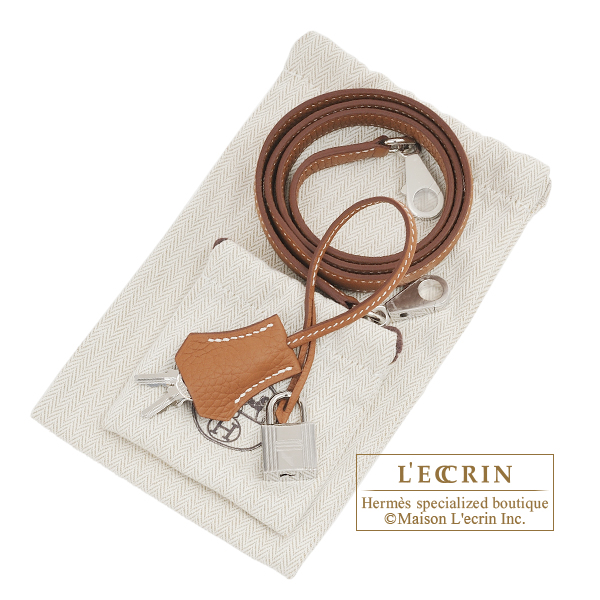 Hermes Bolide bag 31 Gold Clemence leather Silver hardware