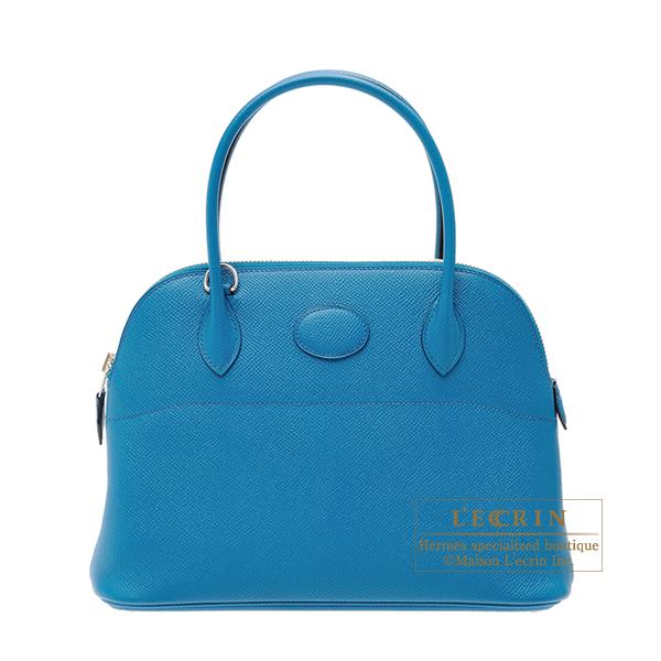 Hermes Bolide bag 27 Blue izmir Epsom leather Silver hardware