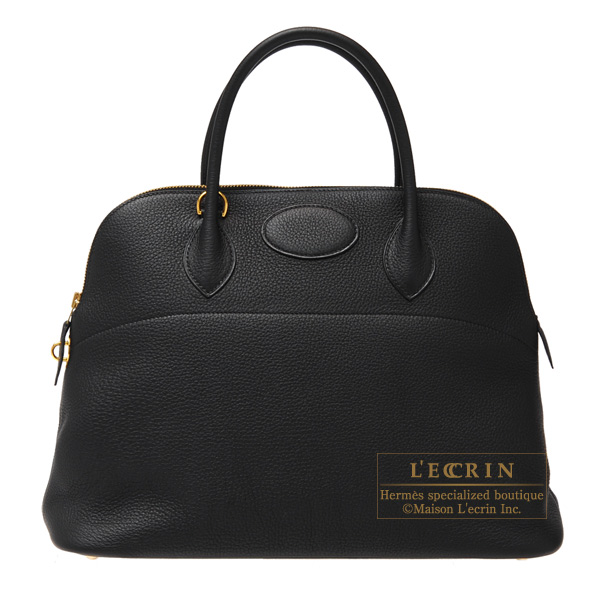 Hermes　Bolide bag 35　Black　Clemence leather　Gold hardware