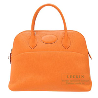 Hermes　Bolide bag 35　Orange　Clemence leather　Silver hardware