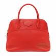 Hermes　Bolide bag 31　Rouge casaque　Clemence leather　Silver hardware