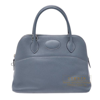 Hermes　Bolide bag 31　Blue orage　Clemence leather　Silver hardware