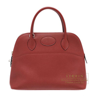 Hermes　Bolide bag 31　Rouge H　Clemence leather　Silver hardware