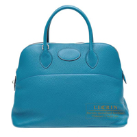 Hermes　Bolide bag 35　Blue izmir　Clemence leather　Silver hardware